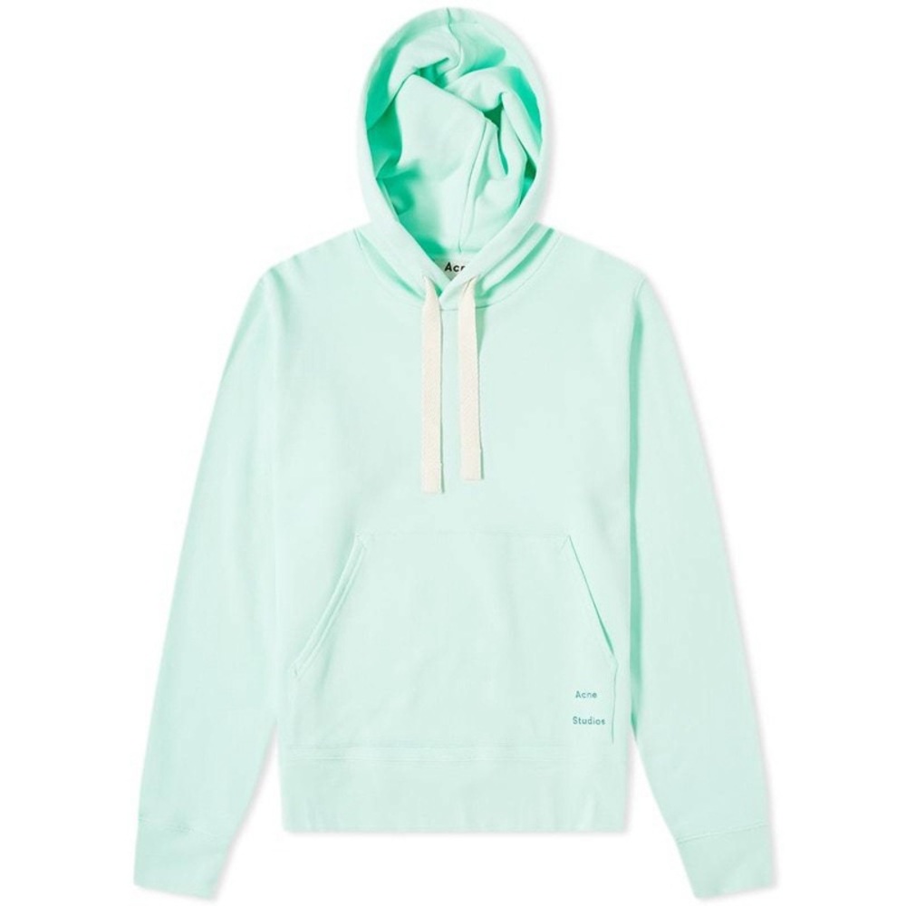 Acne Fellis Logo Mint Green Pullover Hoodie